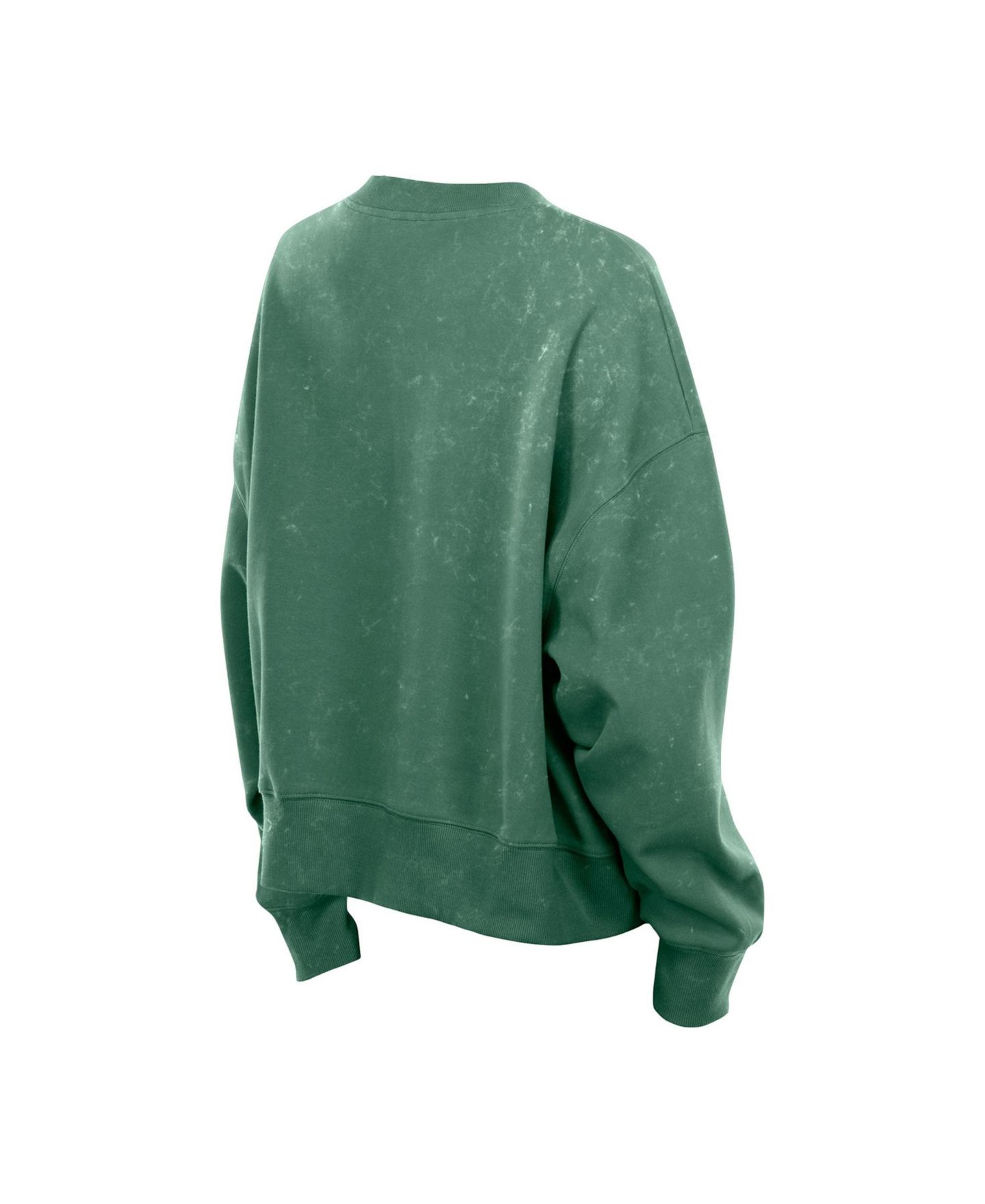 Женская толстовка New Era Kelly Green Philadelphia Eagles Throwback Mineral Wash Boxy Fleece Crewneck — фото 7