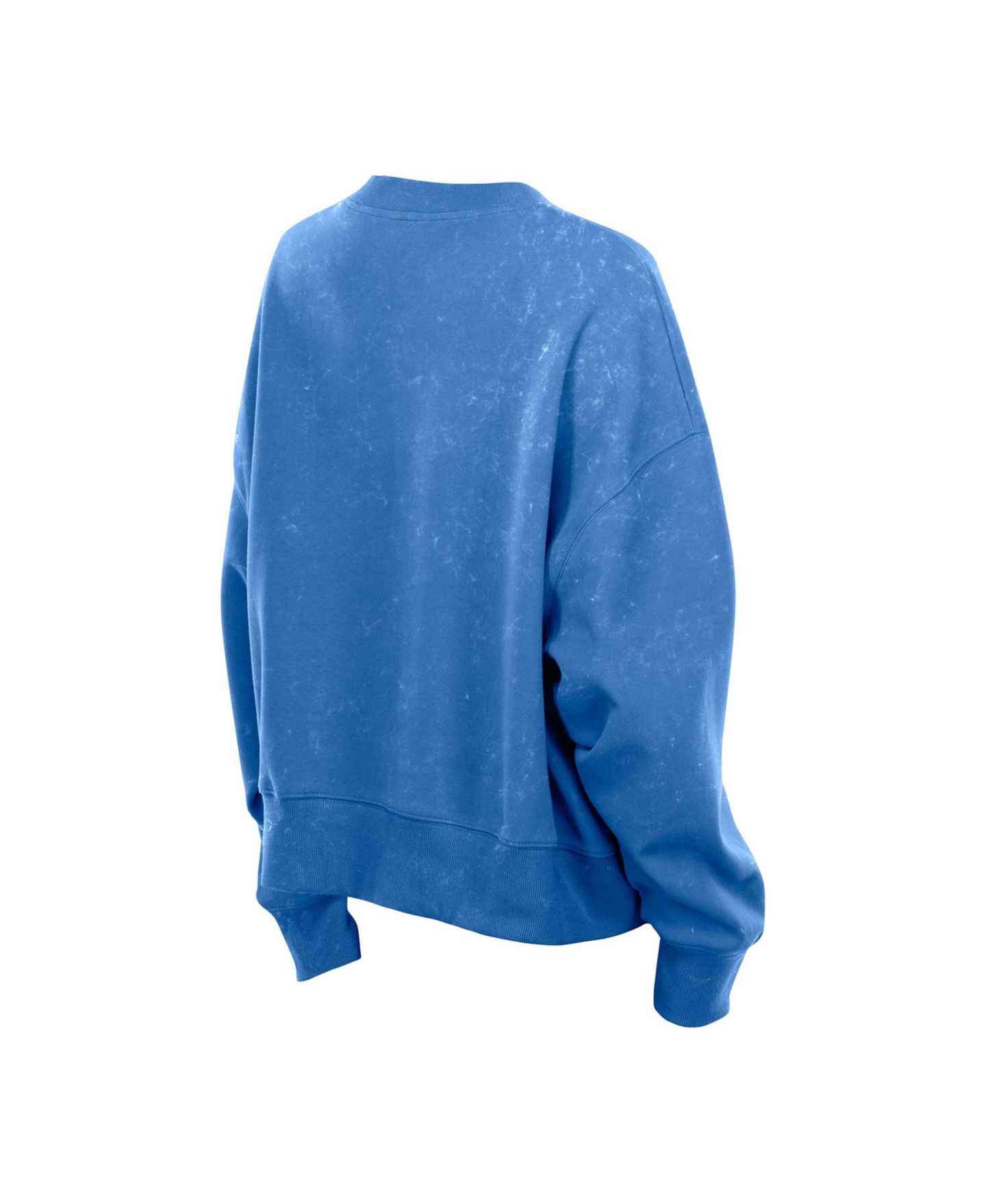 Женская толстовка New Era Blue Detroit Lions Throwback Mineral Wash Boxy Fleece Crewneck — фото 7