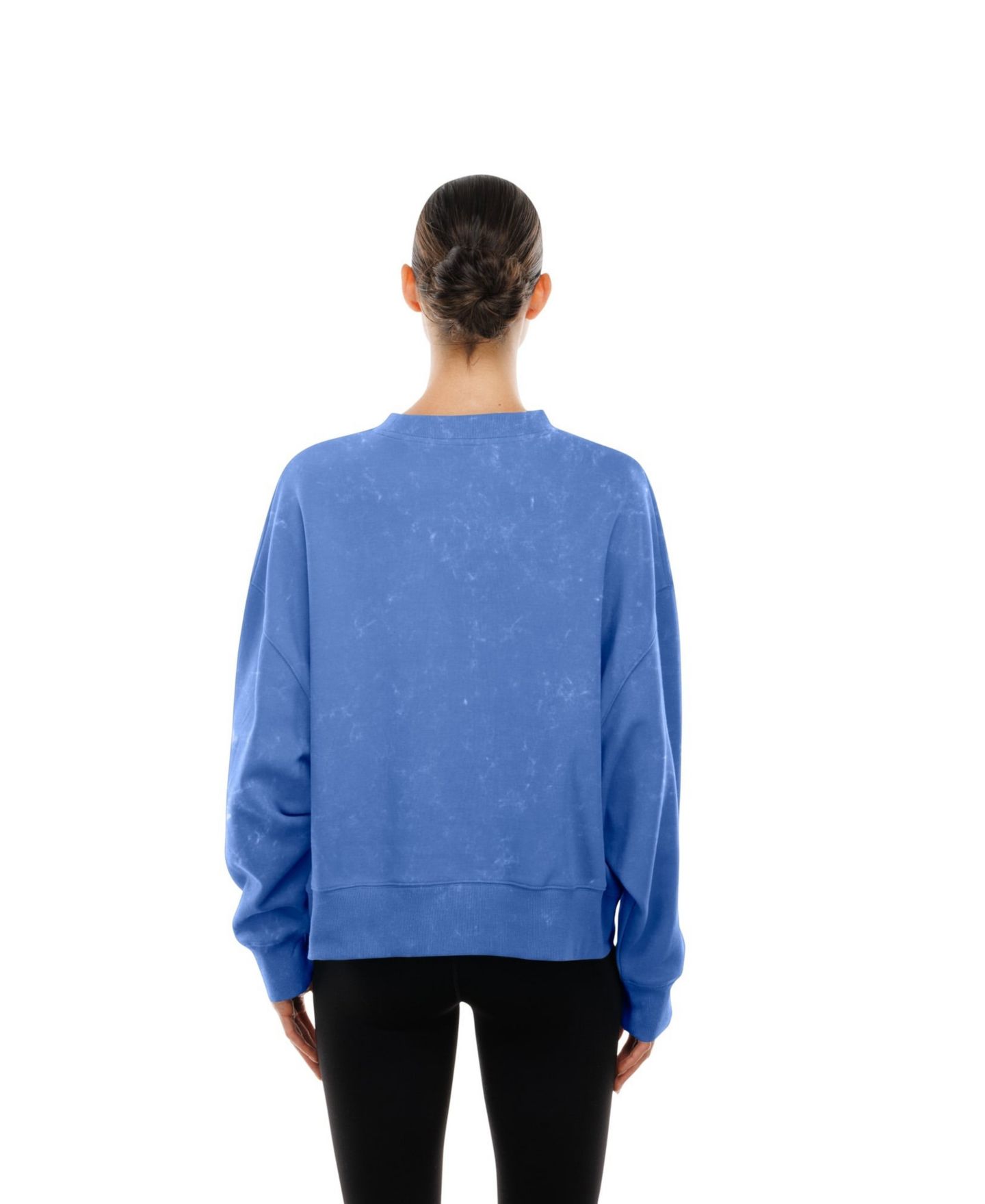 Женская толстовка New Era Royal Buffalo Bills Throwback Mineral Wash Boxy Fleece Crewneck — фото 2