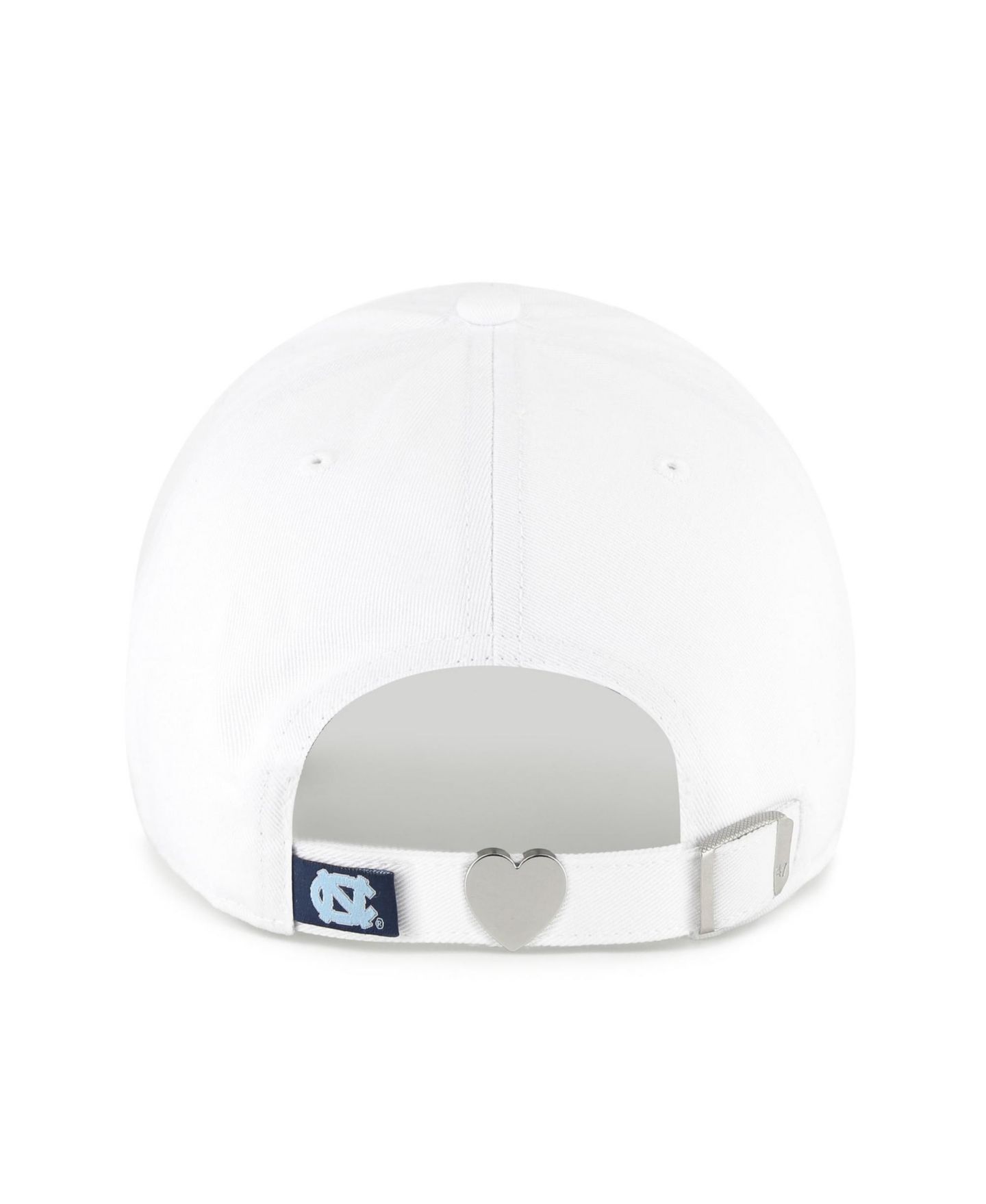 Женские головные уборы '47 Brand White North Carolina Tar Heels Trendy Script Clean Up Adjustable Hat — фото 3