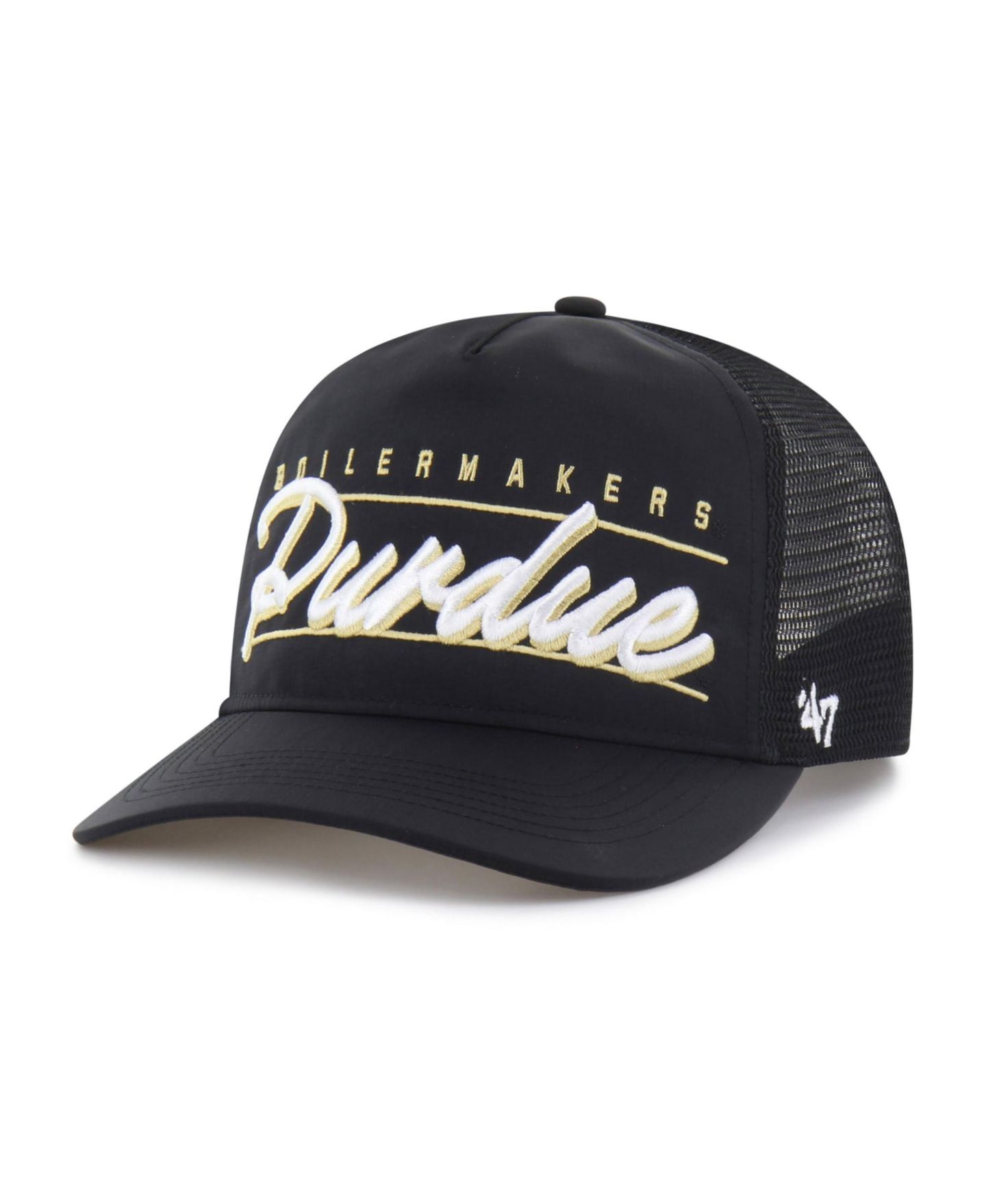 Кепка '47 Brand Black Purdue Boilermakers Condor Mesh Hitch Adjustable Hat — фото 1