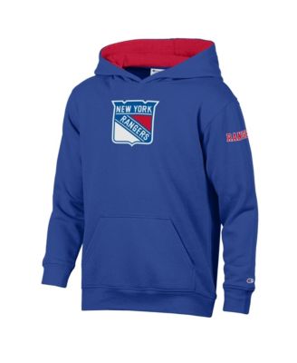 Big Boys' and Girls' Royal New York Rangers Fleece Hoodie