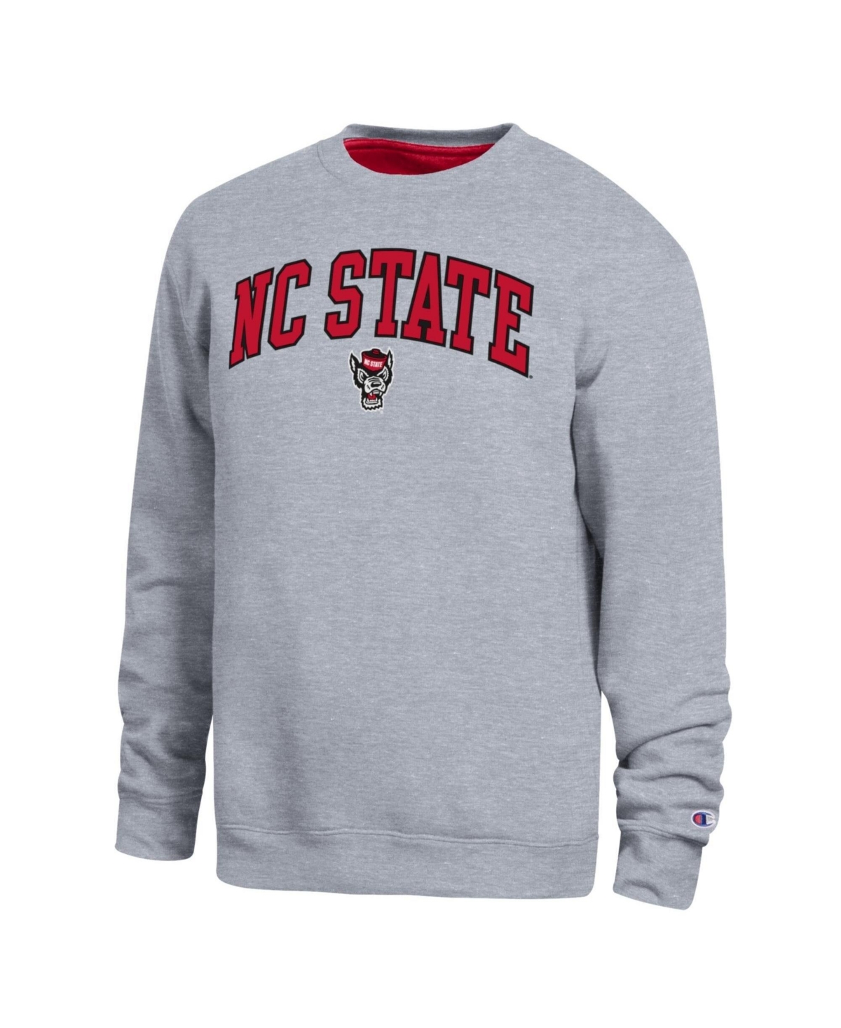 Champion Men's Heather Gray Nc State Wolfpack Arch Sweatshirt - Heather Gray