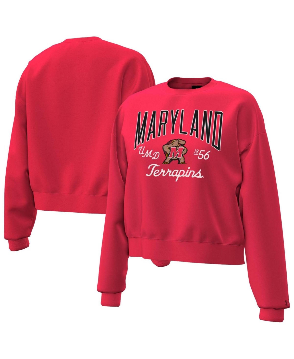 Under Armour Women's Red Maryland Terrapins Icon Fleece Sweatshirt - Red