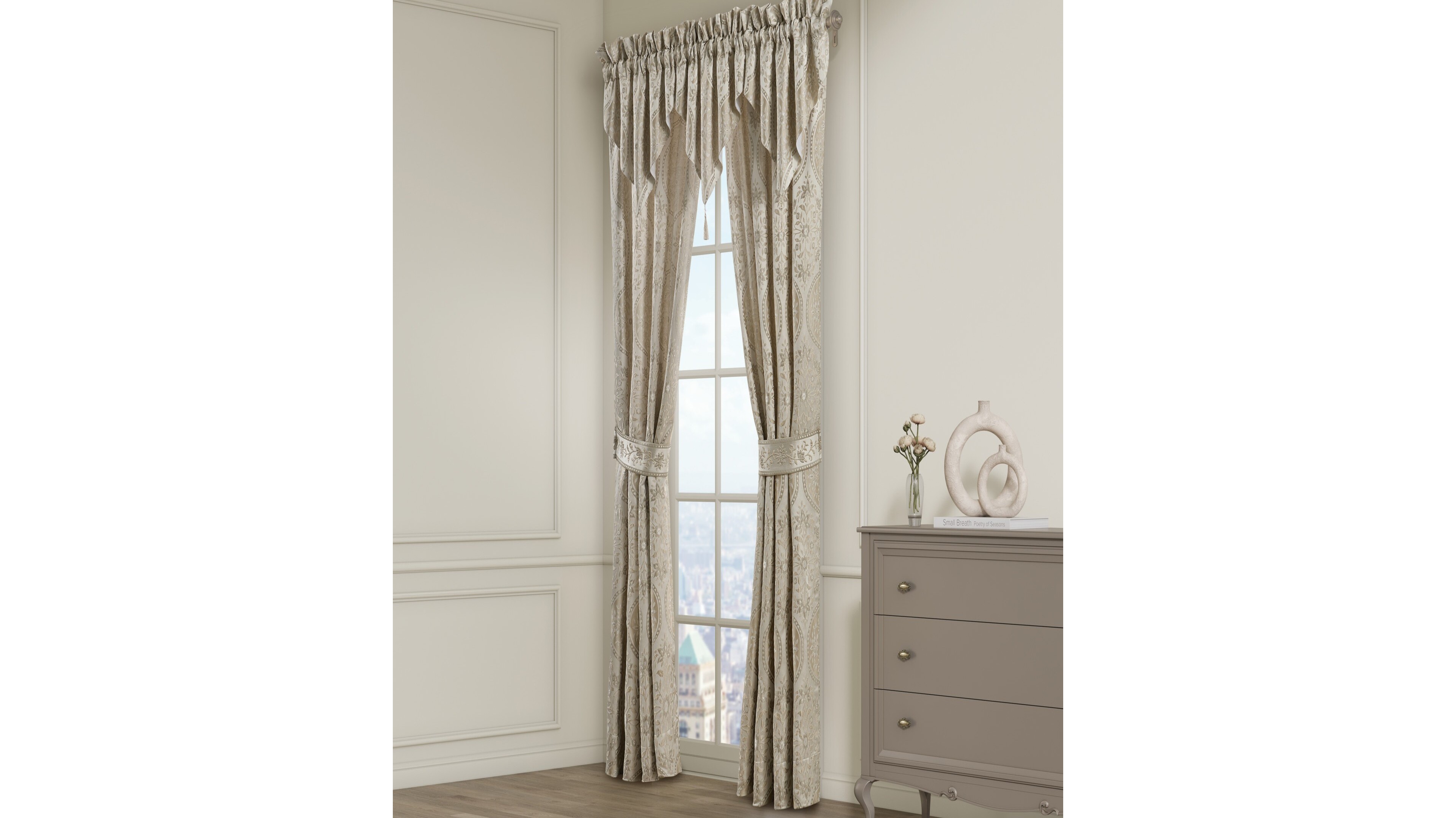 J Queen New York Viola Window Panel Pair, 50" x 84"