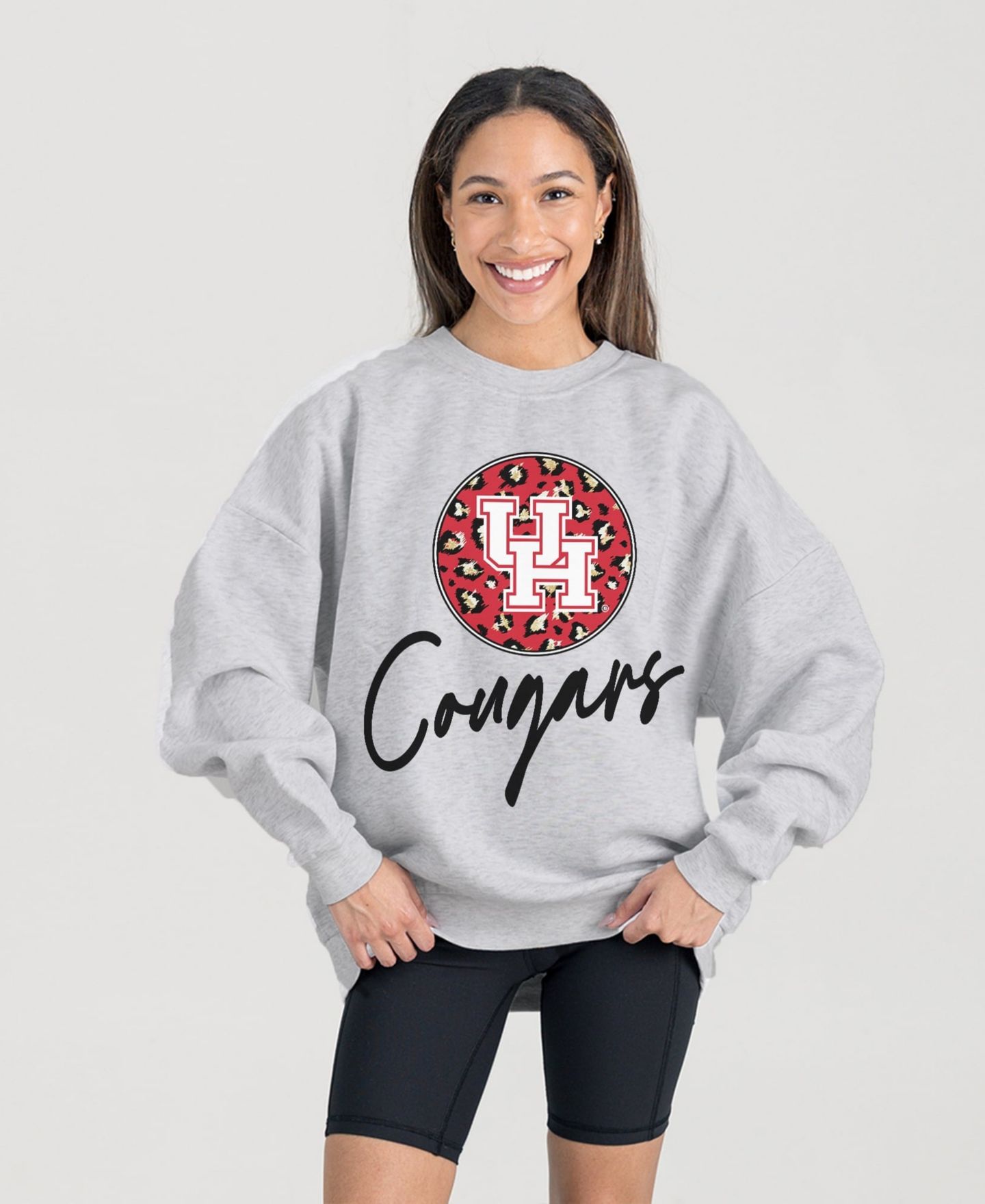 Женская толстовка Gameday Couture Ash Houston Cougars Premium Fleece Pullover — фото 1