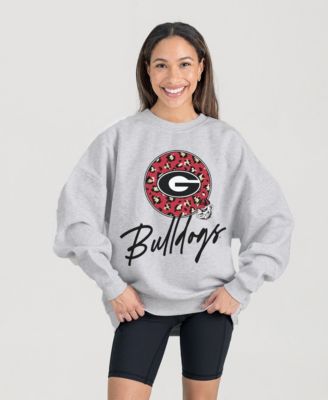 Women's Ash Georgia Bulldogs Premium Fleece Pullover Sweatshirt