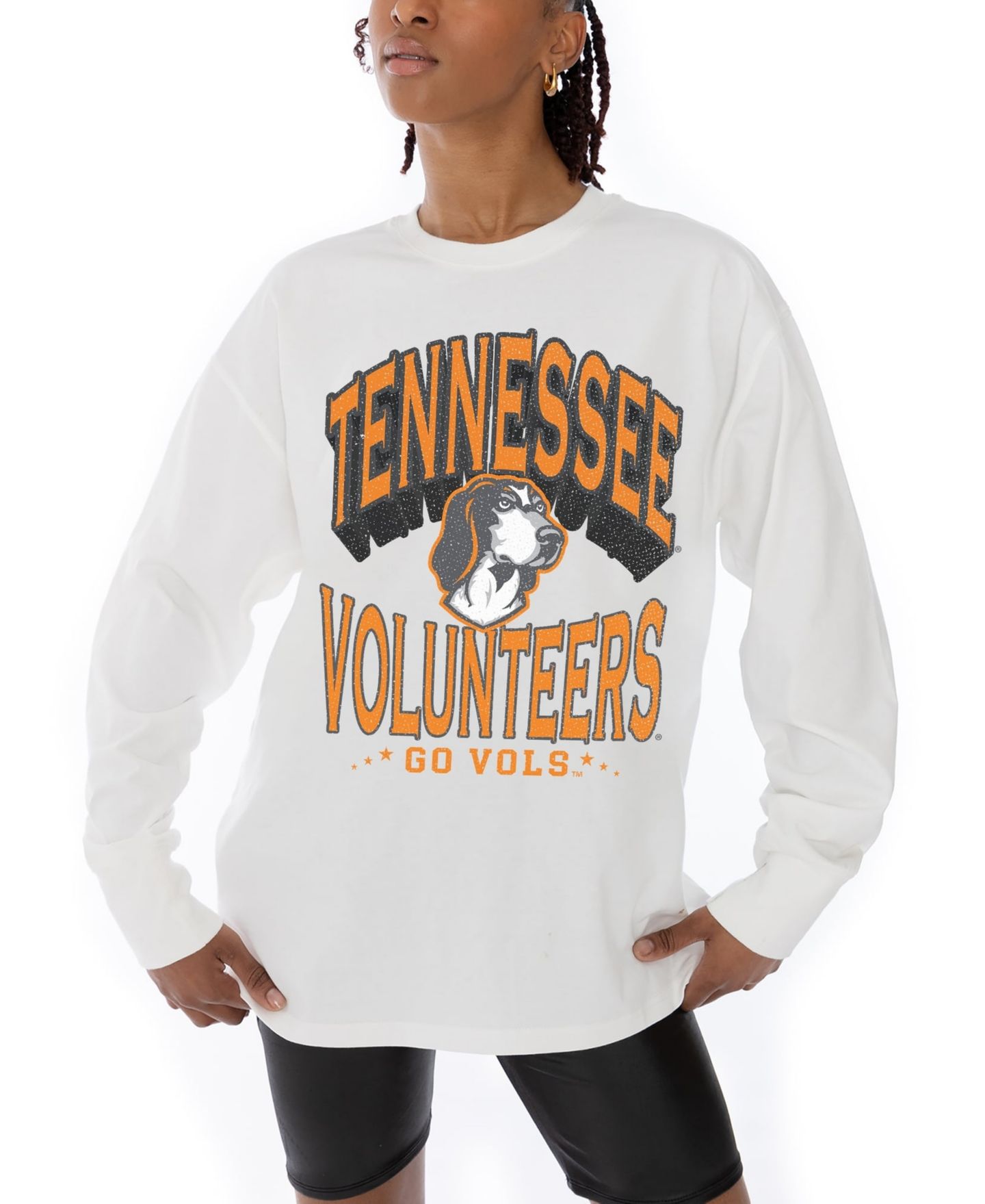 Женская футболка Gameday Couture White Tennessee Volunteers Midweight Oversized Long-Sleeve — фото 1