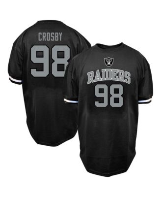 Men's Maxx Crosby Black Las Vegas Raiders Big & Tall Mesh Name & Number T-Shirt