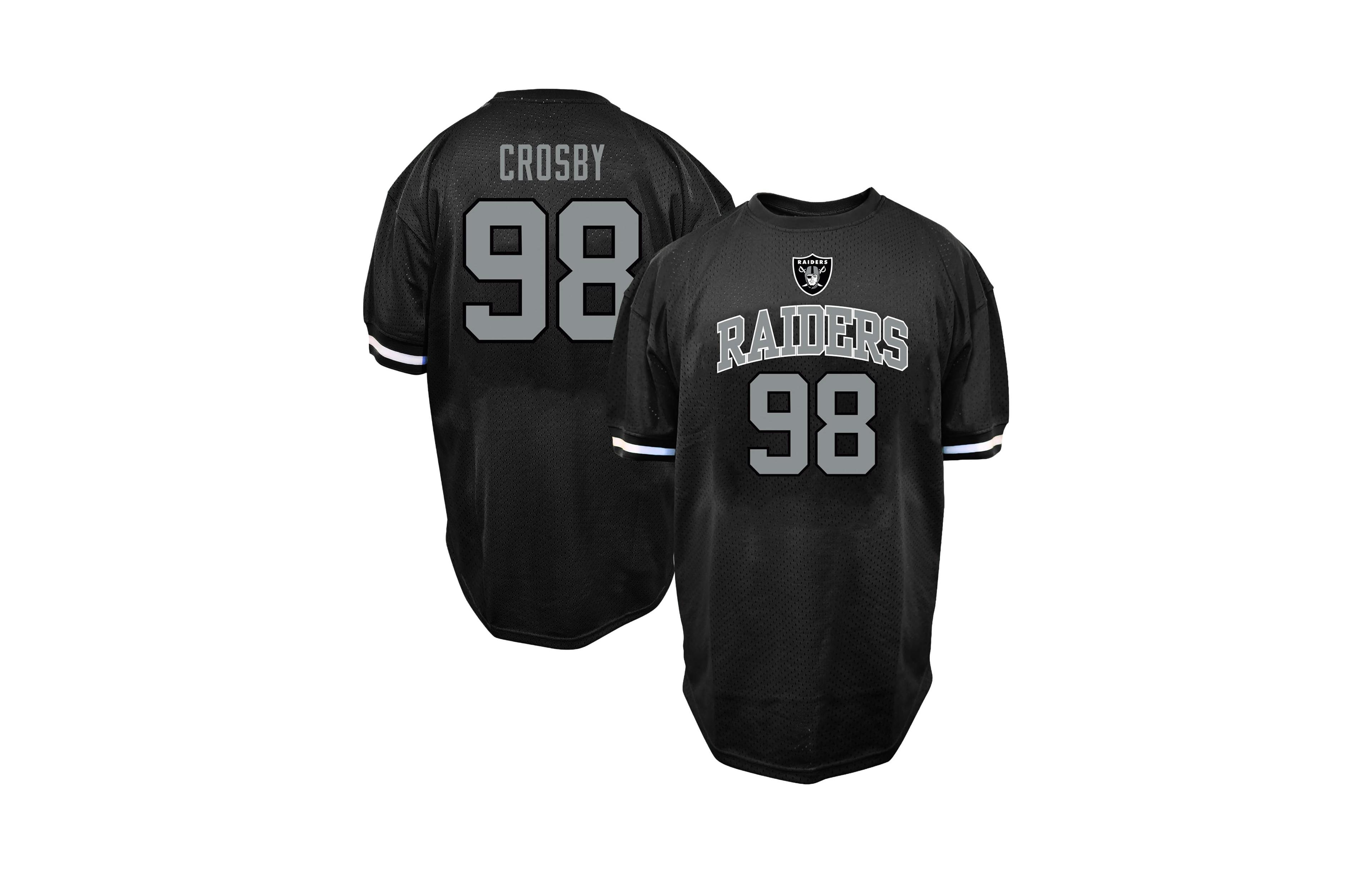 Fanatics Men's Maxx Crosby Black Las Vegas Raiders Big & Tall Mesh Name Number T-Shirt