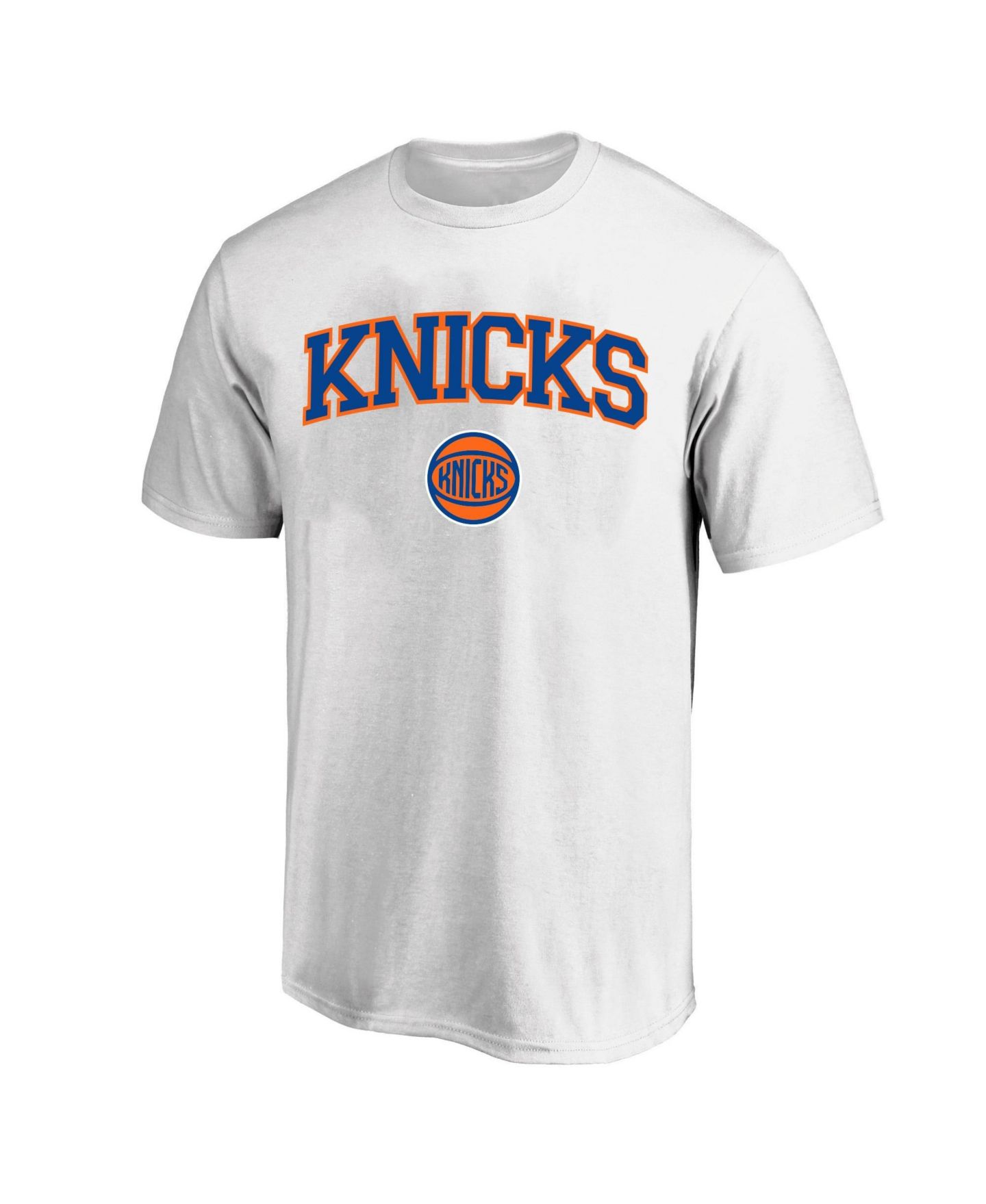 Мужская футболка Fanatics White New York Knicks Big & Tall Arch Over Logo — фото 1