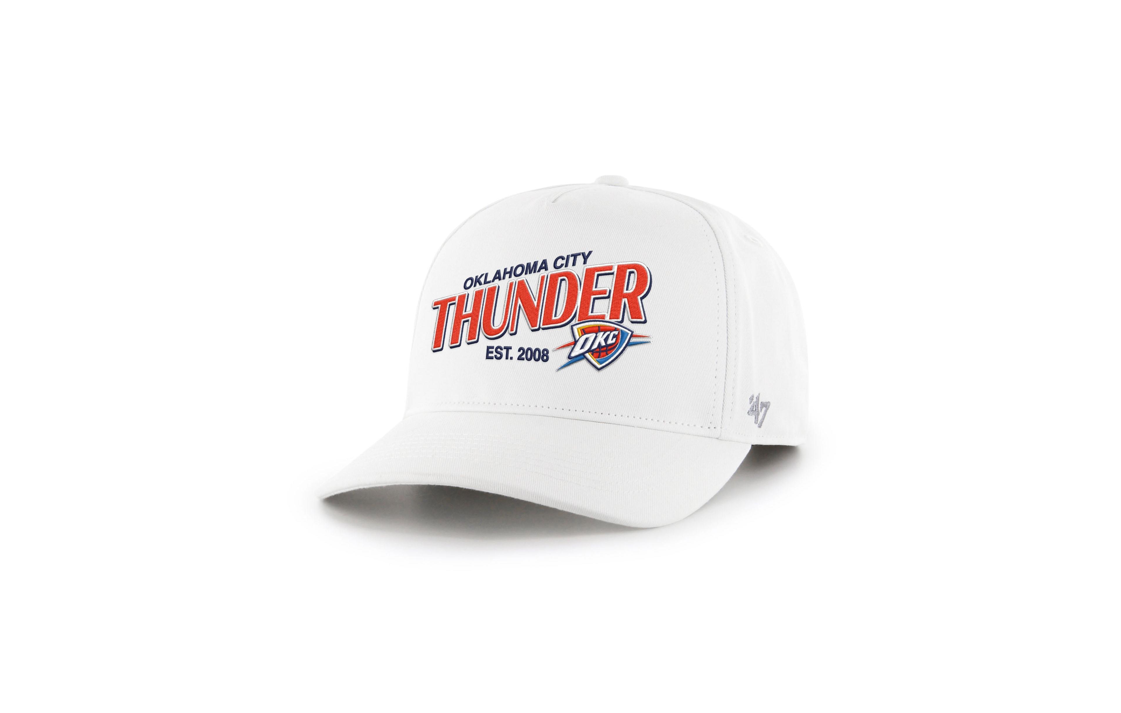 '47 Brand Men's White Oklahoma City Thunder Fast Break Chase Hitch Adjustable Hat