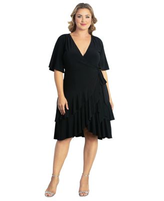 Plus Size Miranda Ruffle Wrap Dress