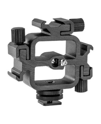 Shoe Mount Triple Bracket Twist-Lock Adapter for Camera & Light Stands