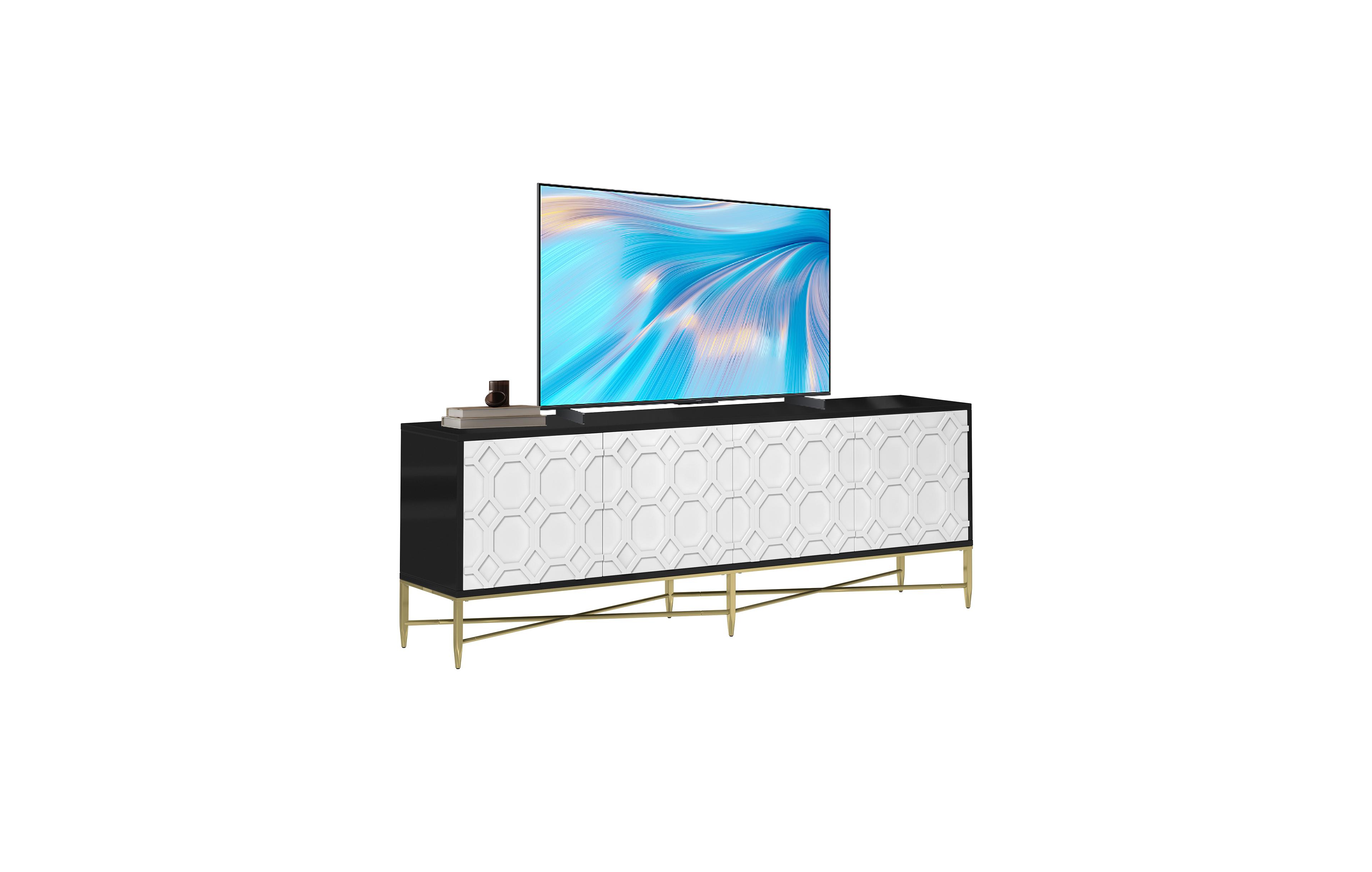 Boyel Living Modern Four Door Tv Cabinet with Press Design for Living Room