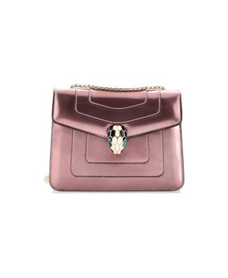 Small Serpenti Forever Square Shoulder Bag Metallic Leather