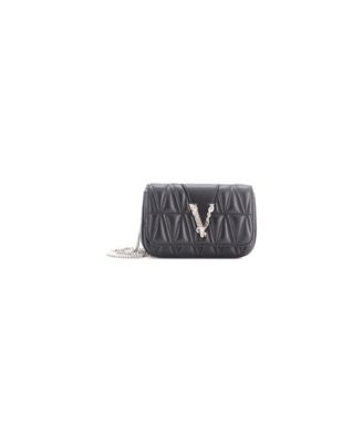 Mini Virtus Chain Flap Shoulder Bag Quilted Leather