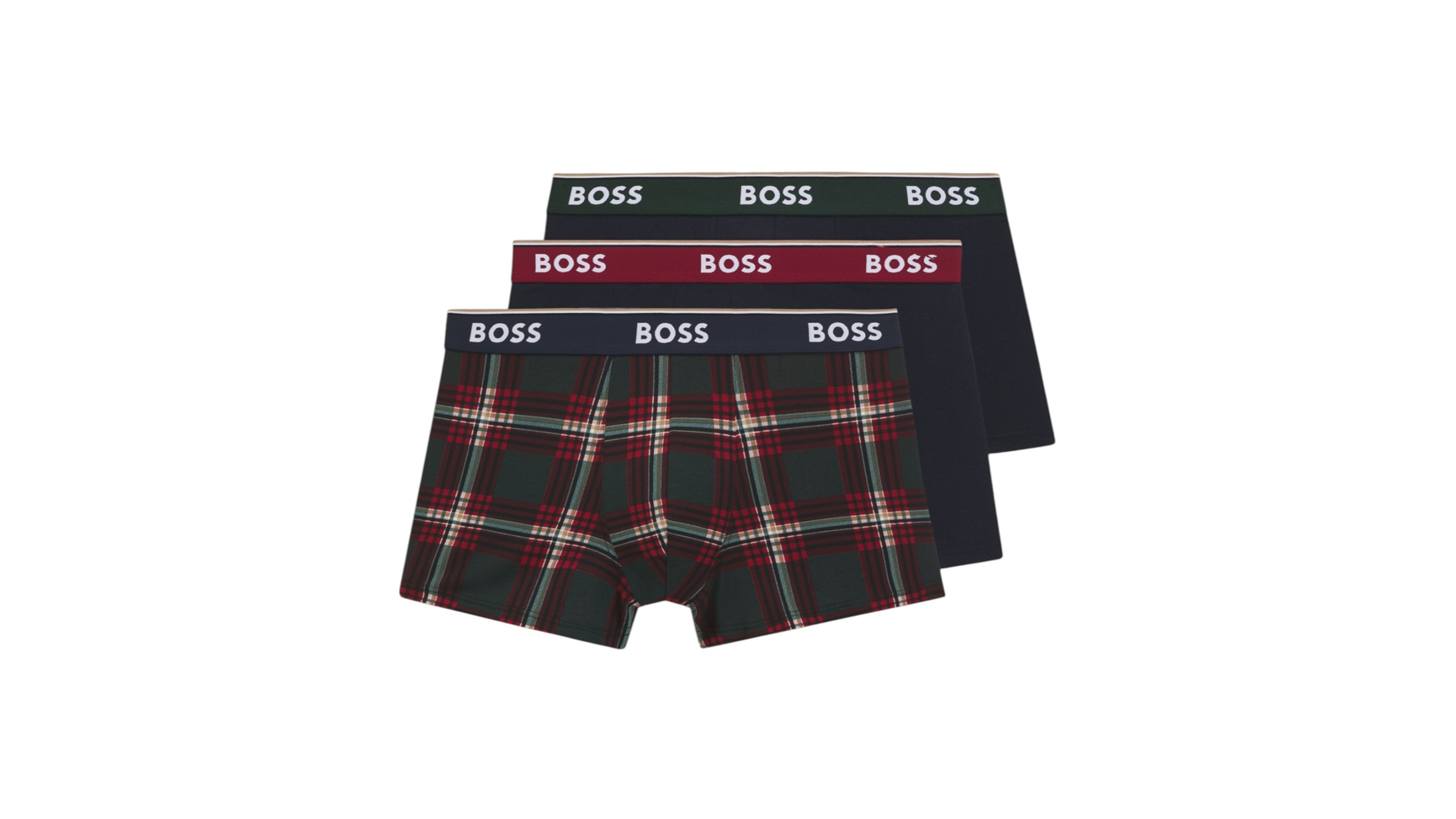 Boss by Hugo Men's Power Design Patterned Trunk Underwear, 3-Pack