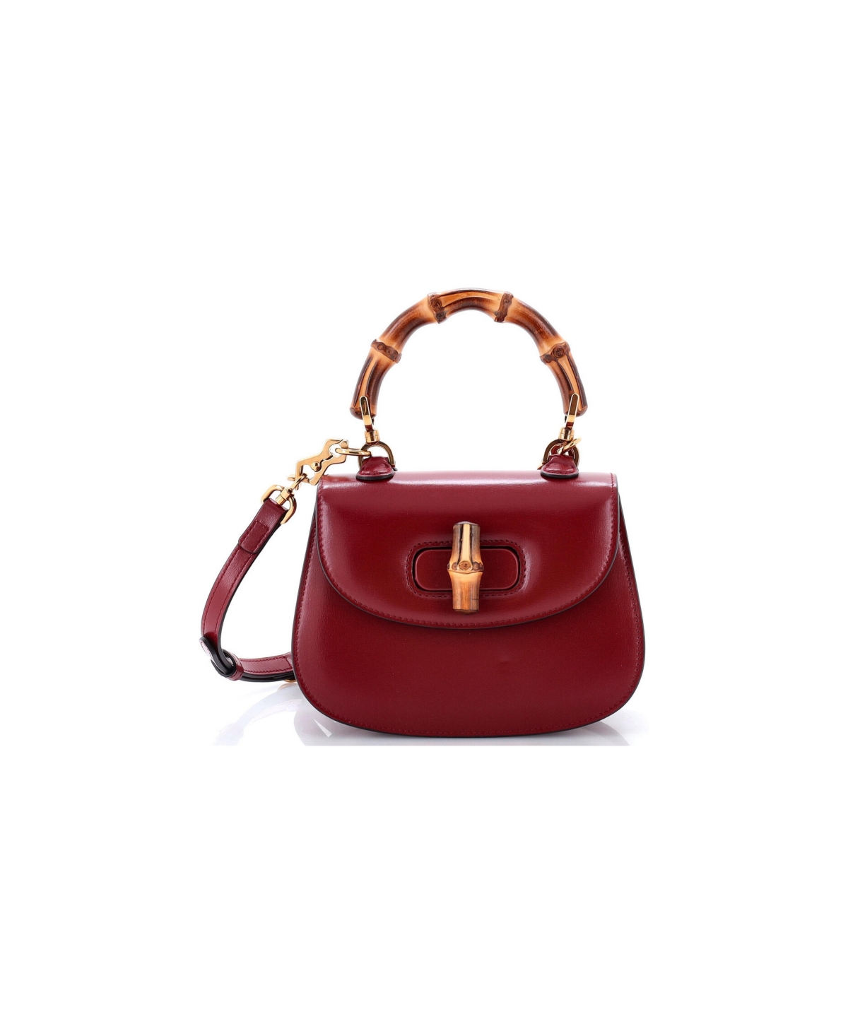 Pre-Owned Gucci Mini Bamboo 1947 Top Handle Bag Leather - Brown
