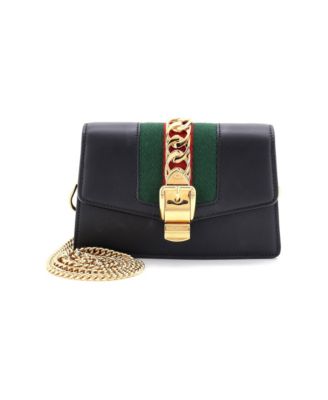 Super Mini Sylvie Chain Shoulder Bag Leather