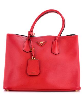Medium Cuir Double Tote Saffiano Leather