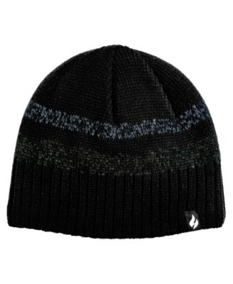 Men's Marled Stripe Ribbed Cuff HeatWeaver&reg; Astor Beanie