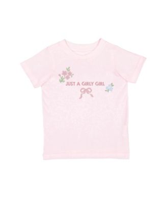 Toddler Girls' 2T-5T Just A Girly Tagless Graphic T-Shirt