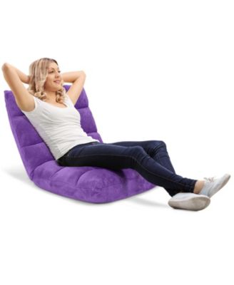 14-Position Cushioned Floor Chair with Steel Frame