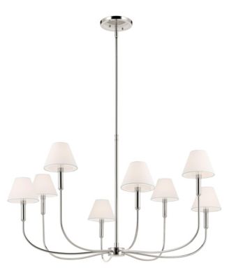 Eadie 41.25 Inch 8 Light Chandelier in Polished Nickel