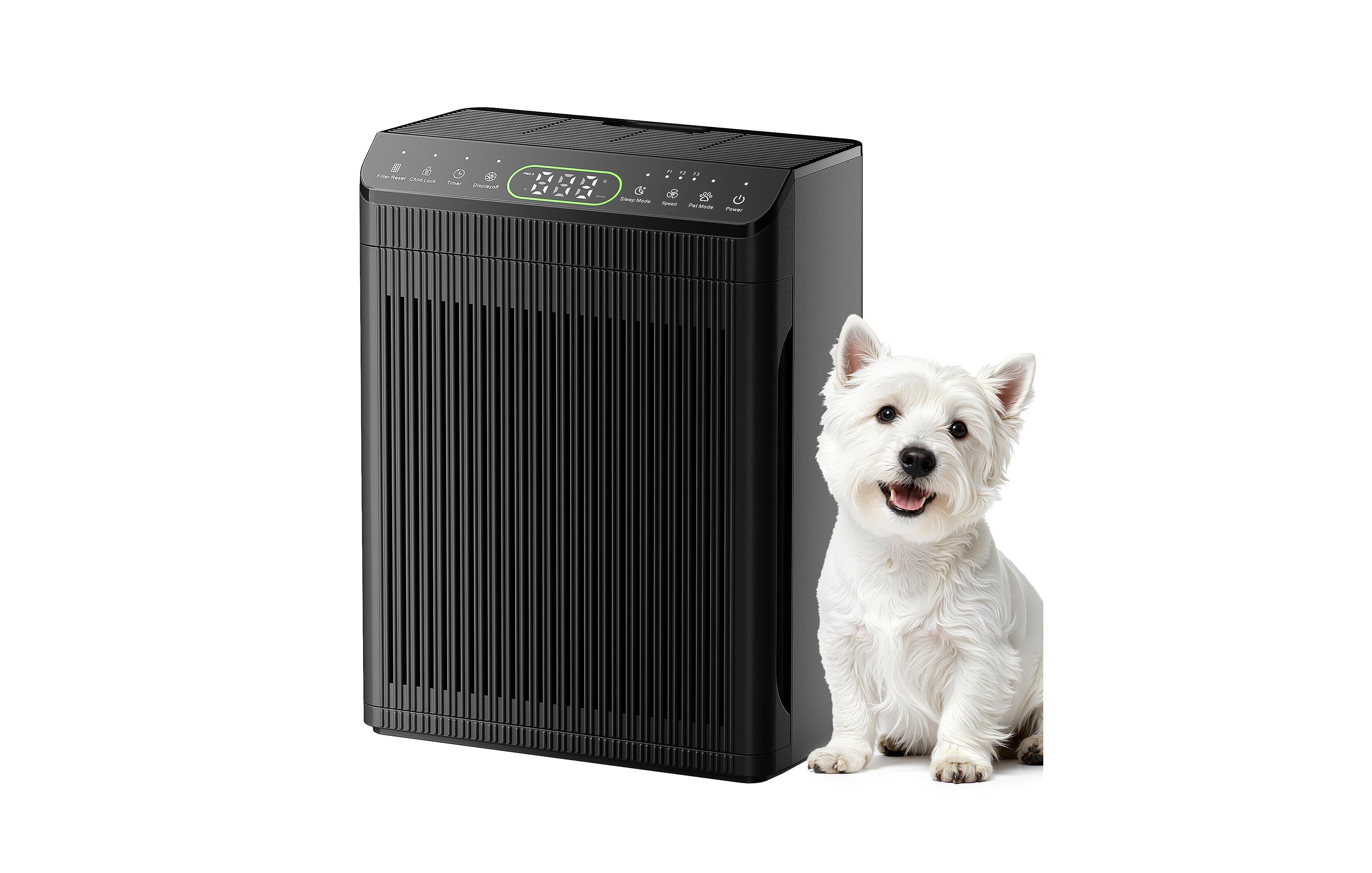 Heatdaz Air Purifiers with Washable Filters, up to 2200sq.ft for Bedroom, Home Air Purify with Pm 2.5 Display Air Quality Sensor