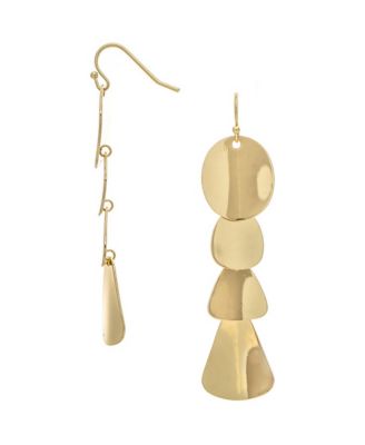 Gold-Tone Geometric Drop Earrings