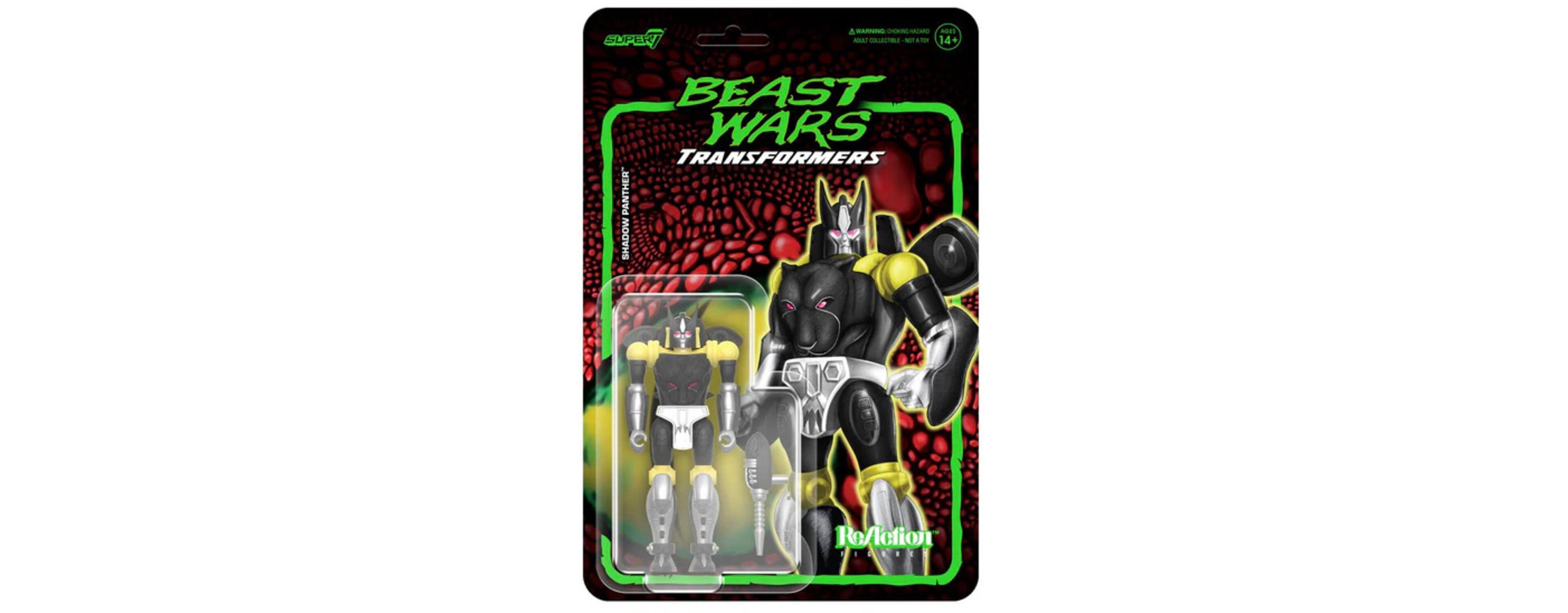 Super7 Transformers: Beast Wars Shadow Panther 3.75" Articulated Action Figure, 14+