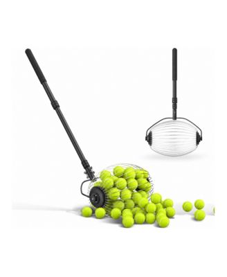 Telescopic Tennis Pickleball Ball Collector Roller No Bending Quick Ball Picker Up to 40 Balls