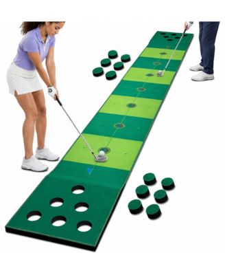 2-4 Player Competitive Golf Putting Game Set Indoor Outdoor Portable Foldable