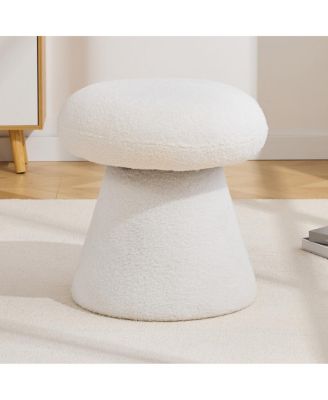 Streamdale Teddy Fabric Mushroom Ottoman Footstool