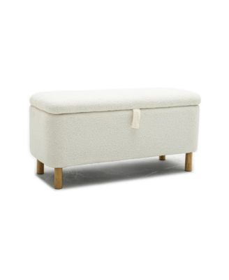  Basics Upholstered Storage Ottoman and Entryway Bench