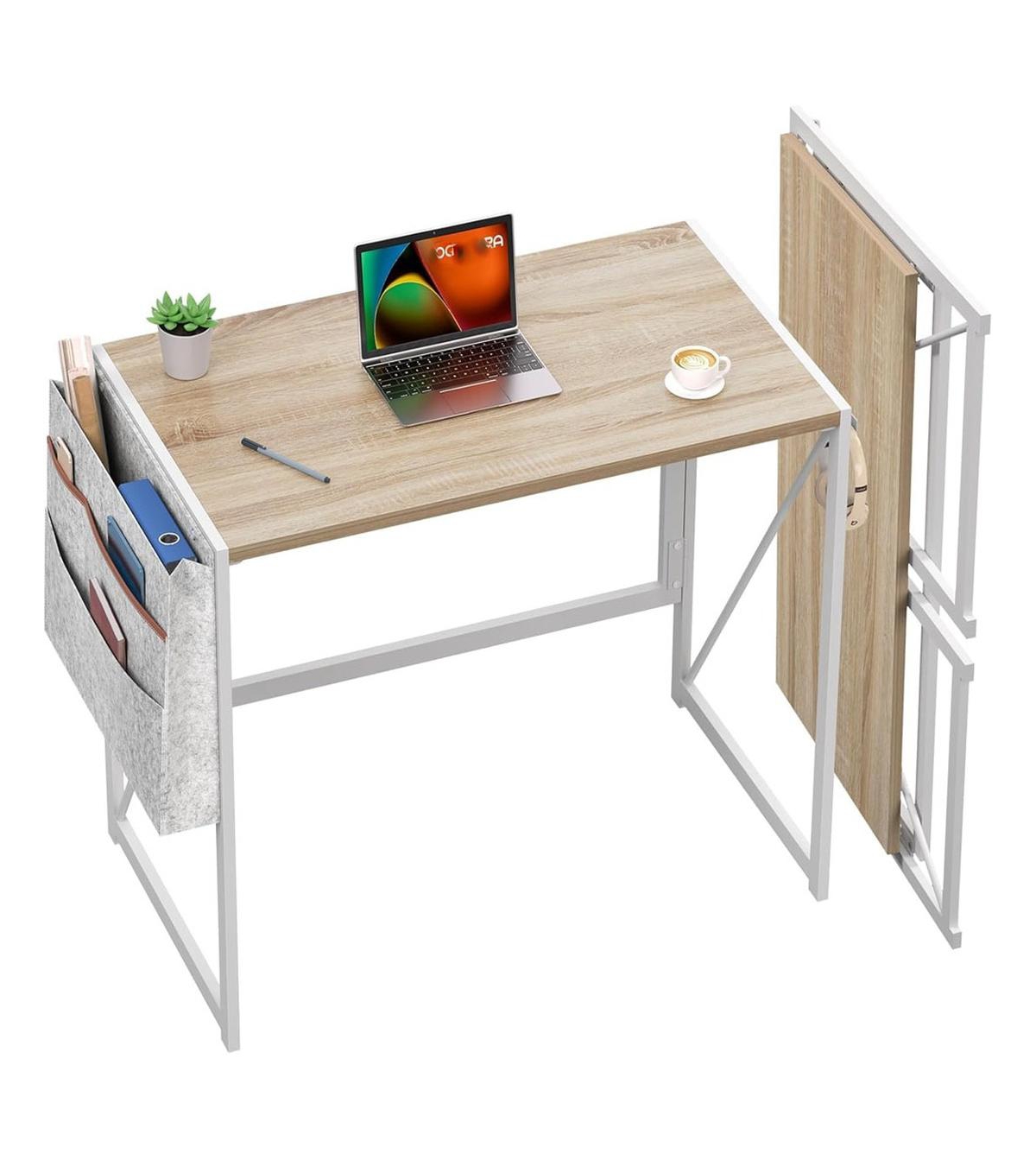 gaomon Space-Saving Portable Work Table, Collapsible Writing and Gaming Desk for Apartment Small Spaces