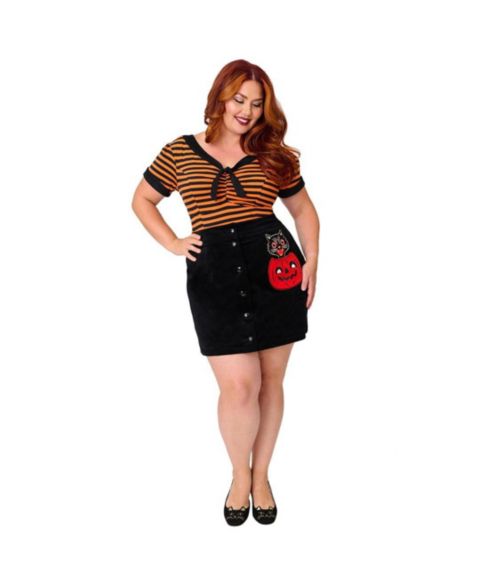 Женская юбка Smak Parlour Plus Size Classic Mini, цвет: Чёрный