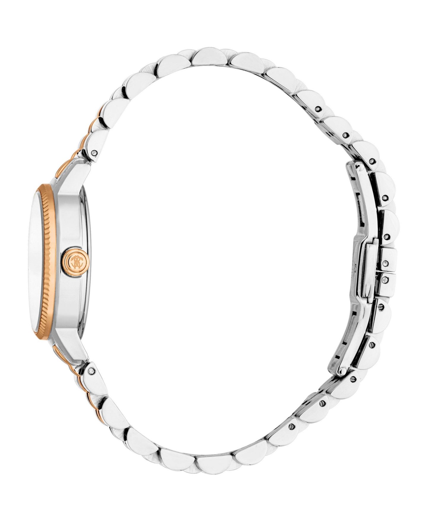 Женские часы Roberto Cavalli Quartz Two-Tone Stainless Steel Bracelet Watch, 28mm, цвет: Двухцветный — фото 3