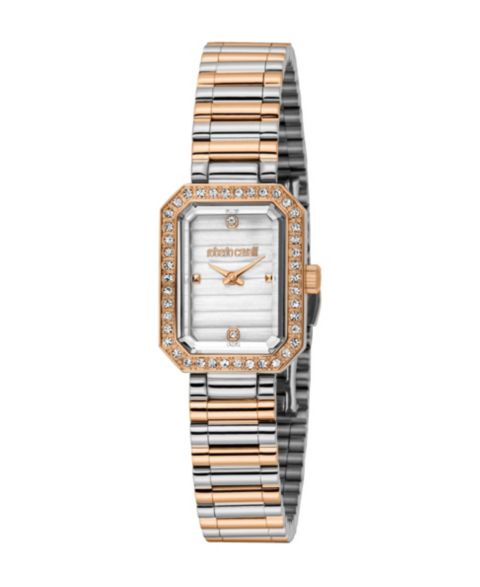 Женские часы Roberto Cavalli Quartz Two-Tone Stainless Steel Bracelet Watch, 20mm, цвет: Двухцветный