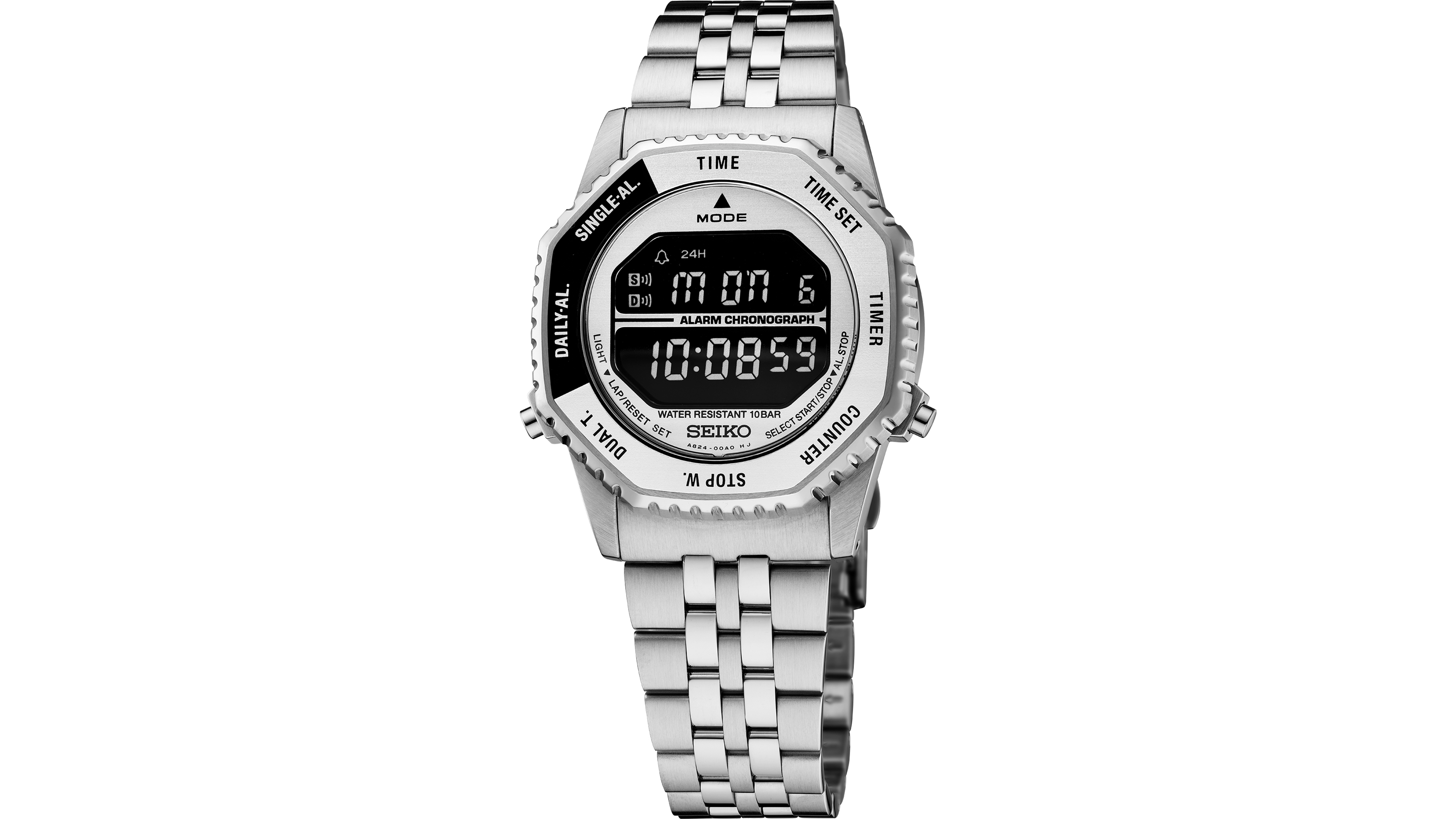 Seiko Men's Essentials Silver-Tone Stainless Steel Bracelet Watch 37mm