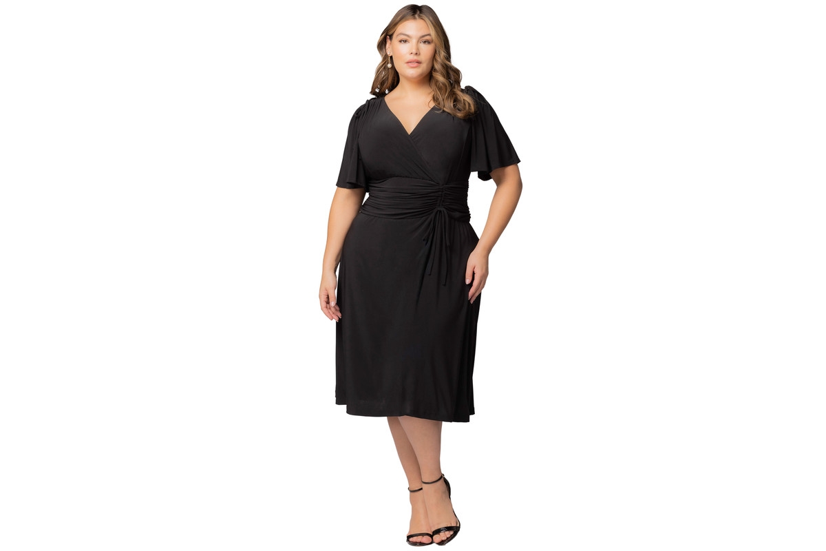 Kiyonna Plus Jemma Ruched Tie Dress