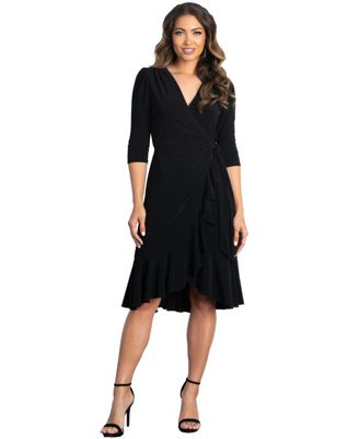 Women's Whimsy Ruffled Midi Wrap Dress