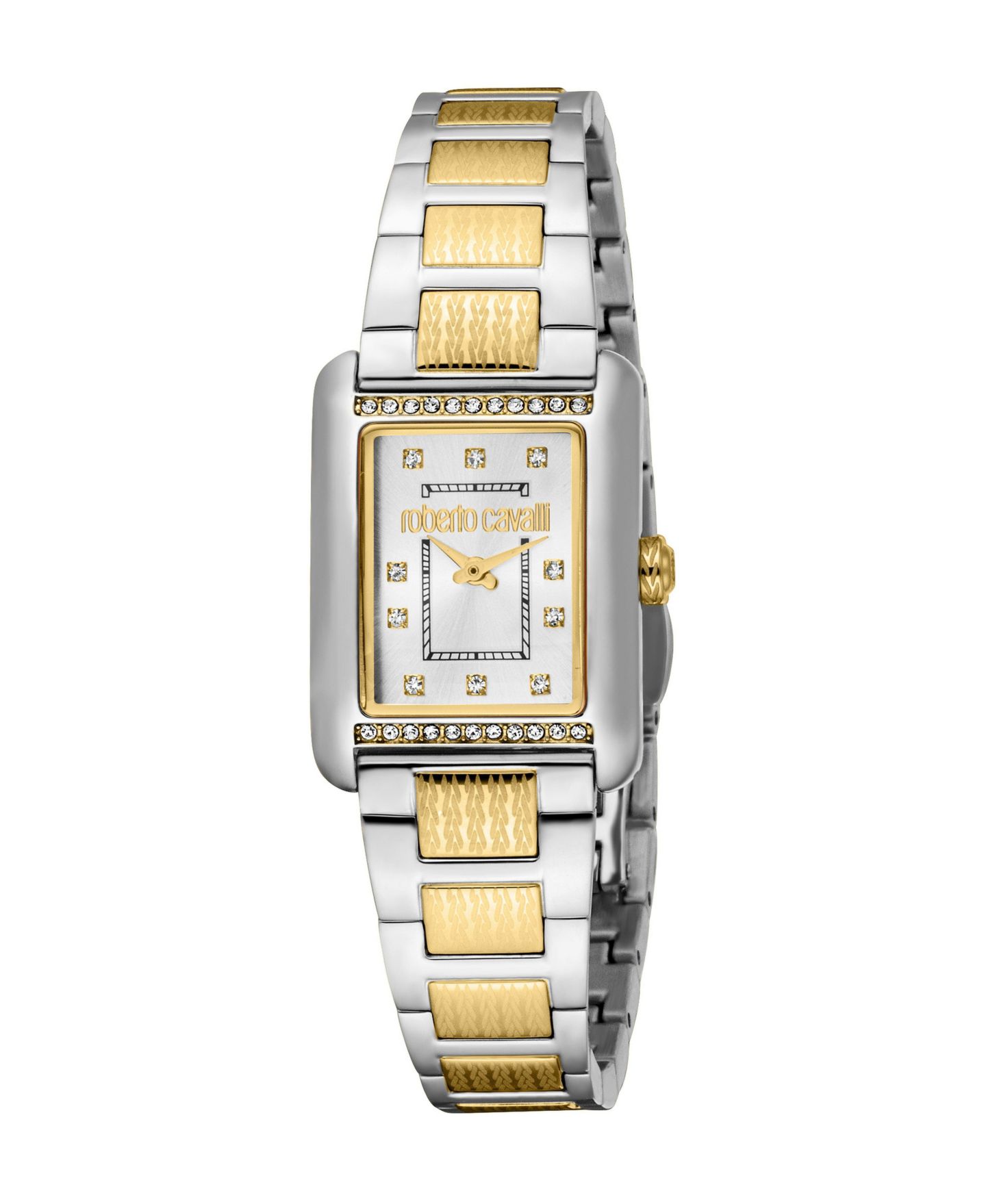 Женские часы Roberto Cavalli Quartz Water-Resistant Galante Two-Tone Stainless Steel Bracelet Watch, 22mm, цвет: Двухцветный — фото 1