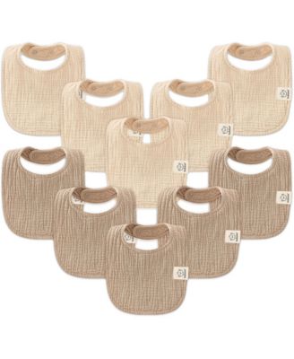 Lyra Muslin Cotton Drool Bibs, 10-Pack