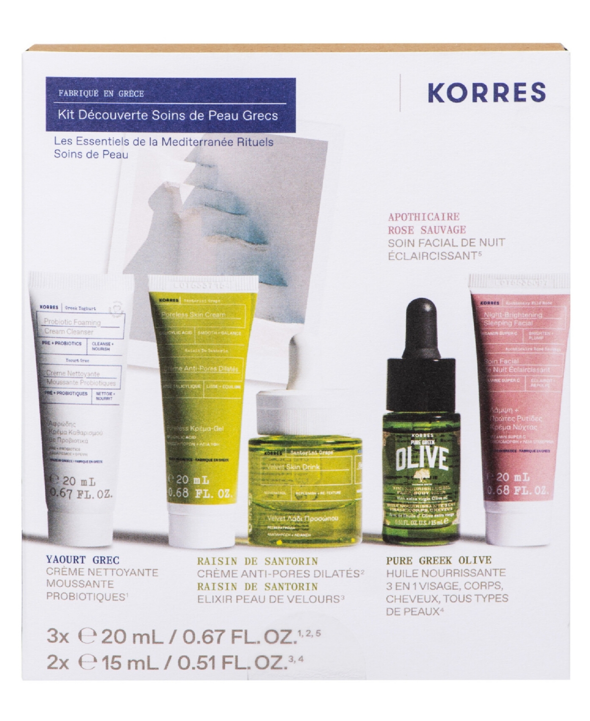 Korres 5-Piece Greek Skincare Discovery Kit