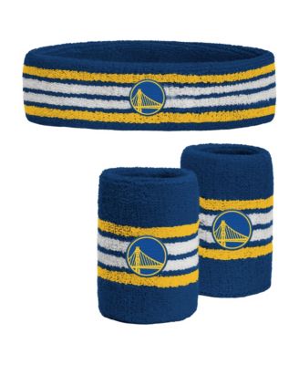 Royal Golden State Warriors Team Stripe Headband and Wristbands Combo Set, 3-Pack