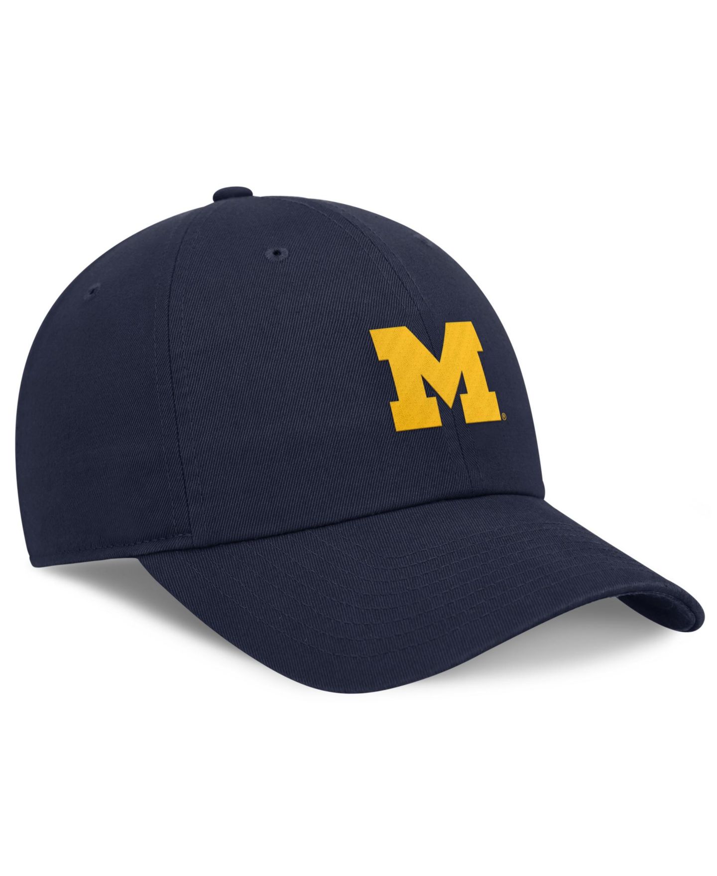 Мужская кепка Jordan Navy Michigan Wolverines Club Dri-FIT Adjustable Hat — фото 4