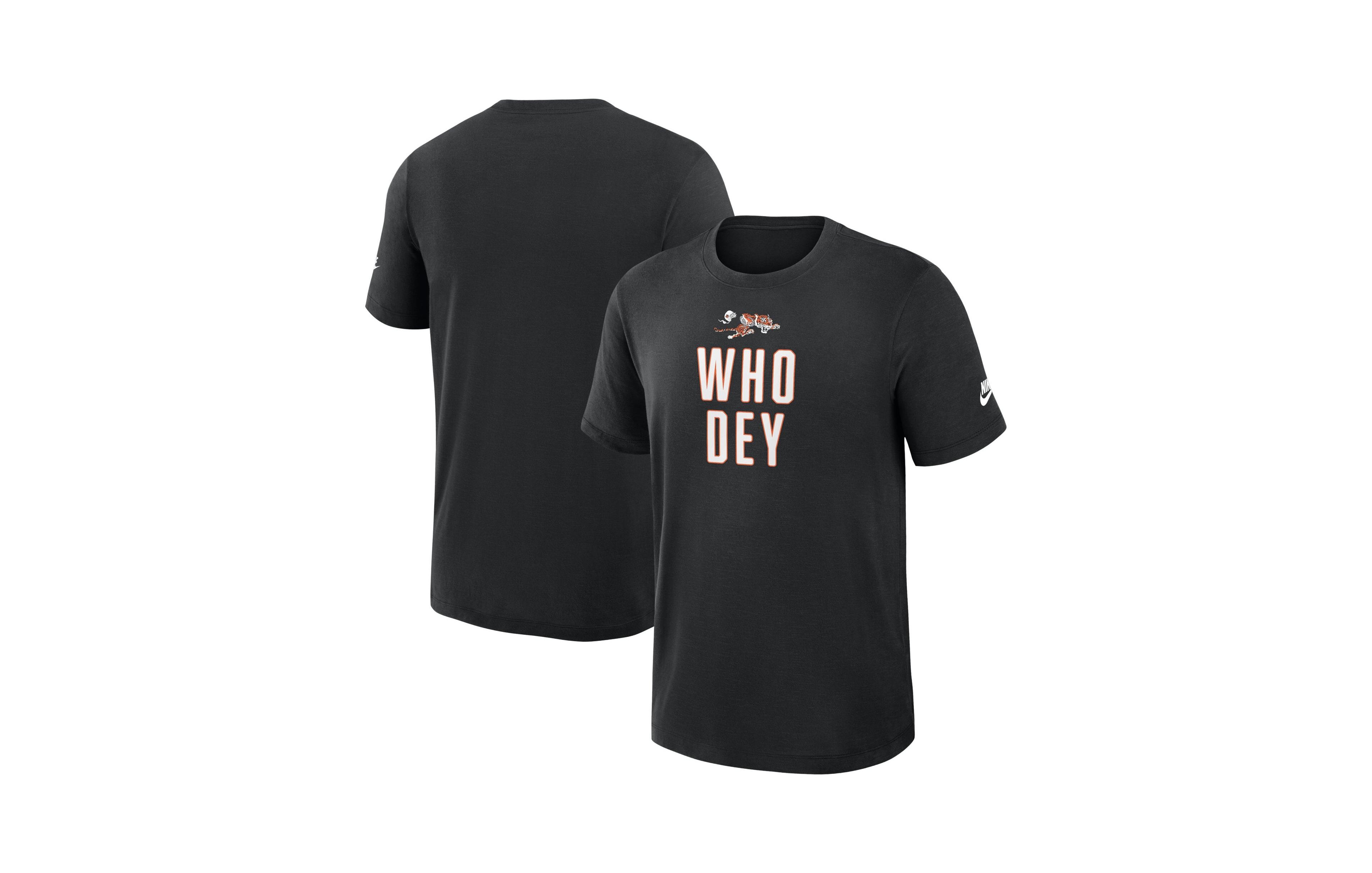 Nike Men's Black Cincinnati Bengals Rewind Slub T-Shirt