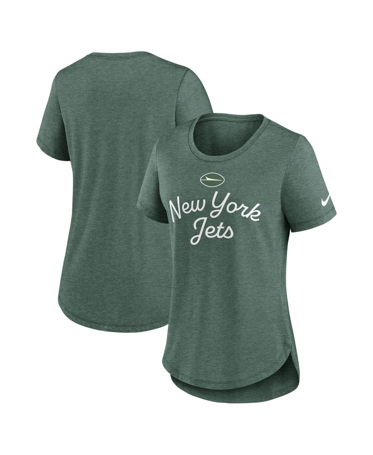 Nike Women's Green New York Jets Script Tri-Blend T-Shirt - Green